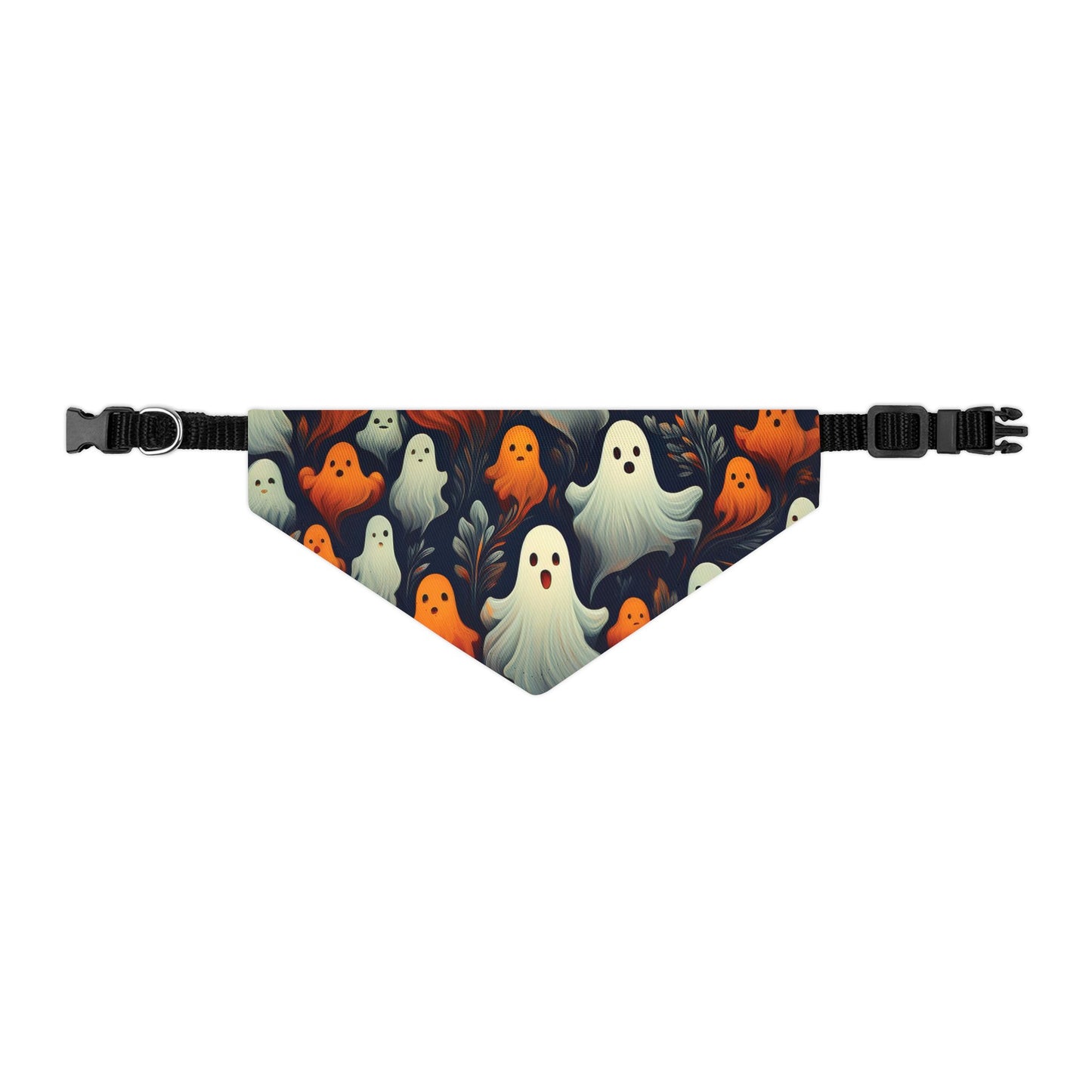 Halloween Pet Bandana Collar - Fun Ghost Design