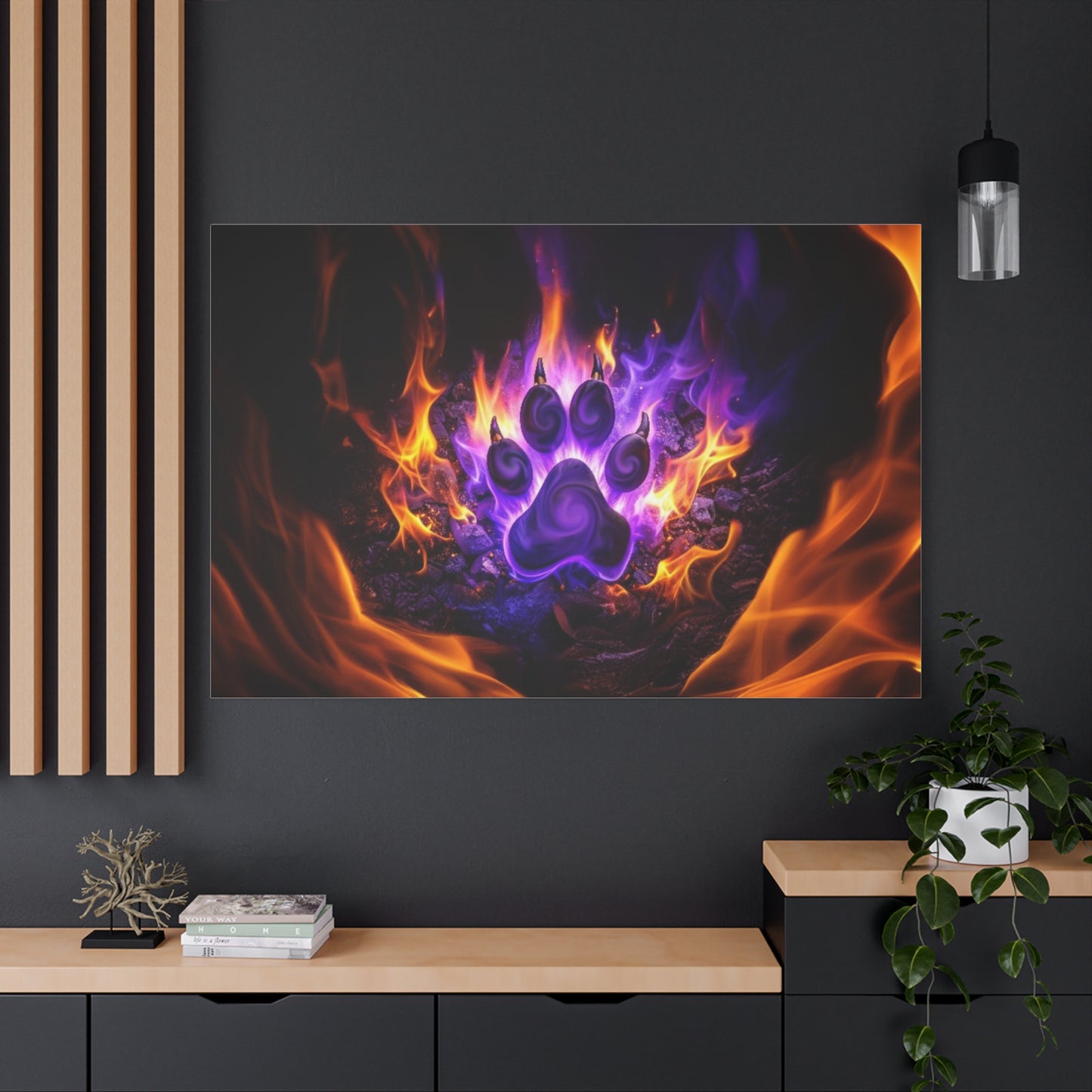 Flaming Paw Canvas