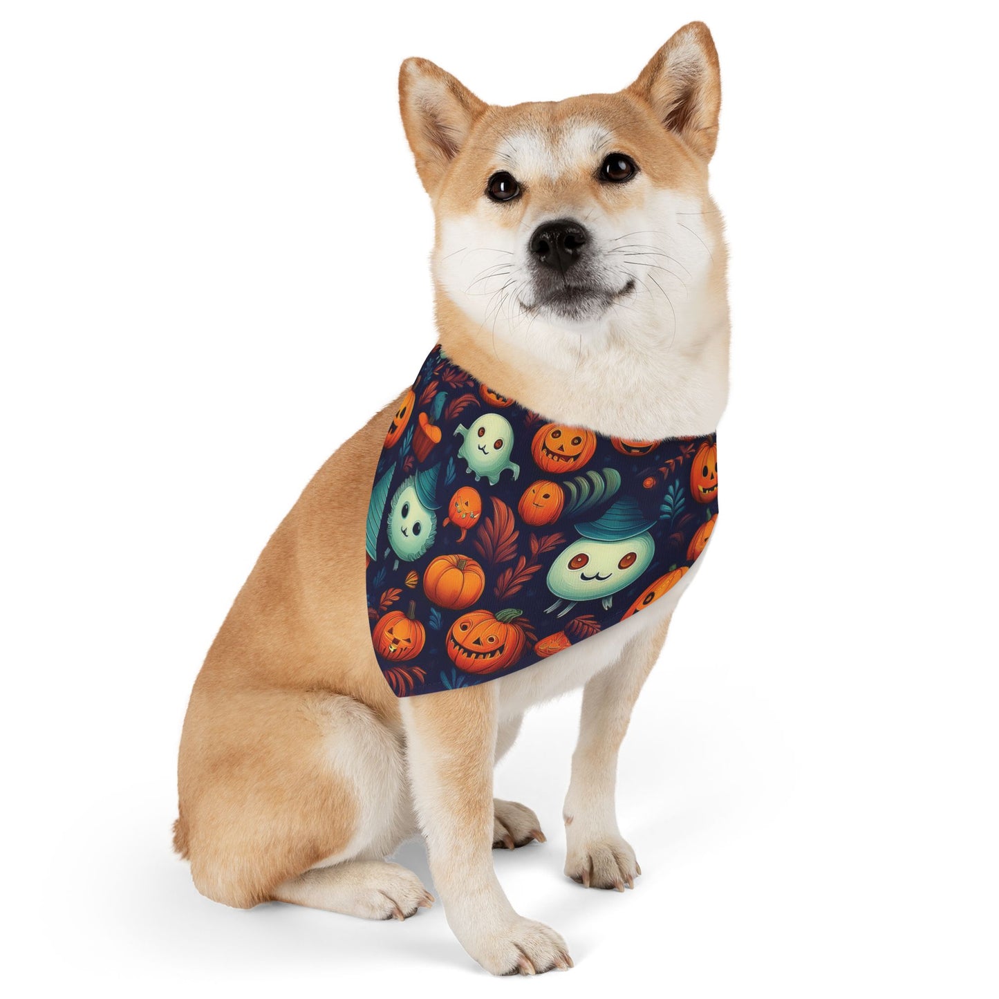Halloween Pet Bandana Collar - Cute Creatures Design