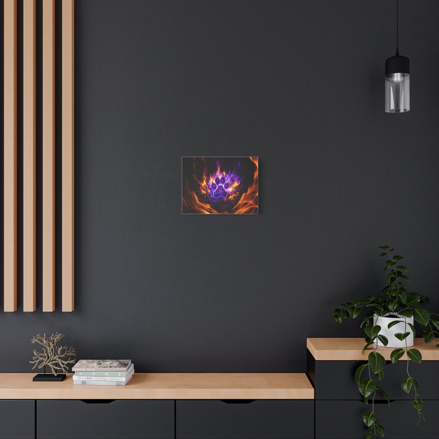 Flaming Paw Canvas