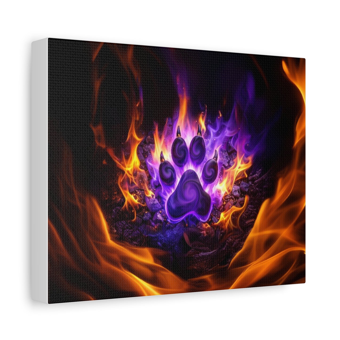 Flaming Paw Canvas