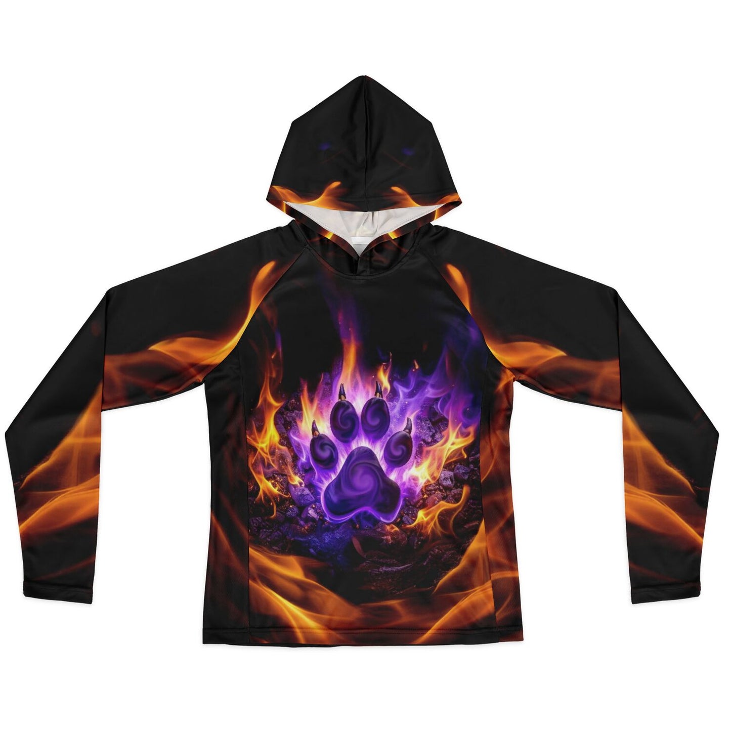 Women's Long Sleeve Hooded Performance Shirt - AOP