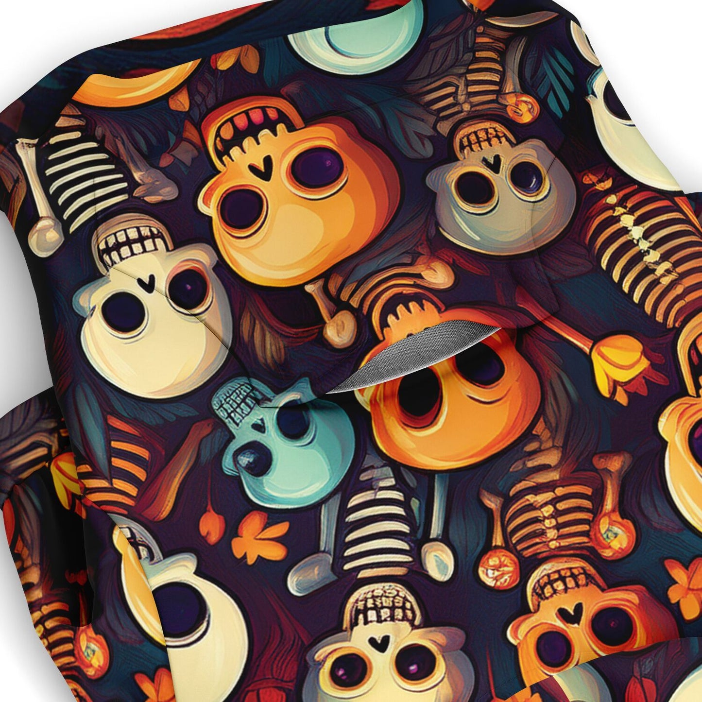 Halloween Dog Zip-Up Hoodie - Skeleton