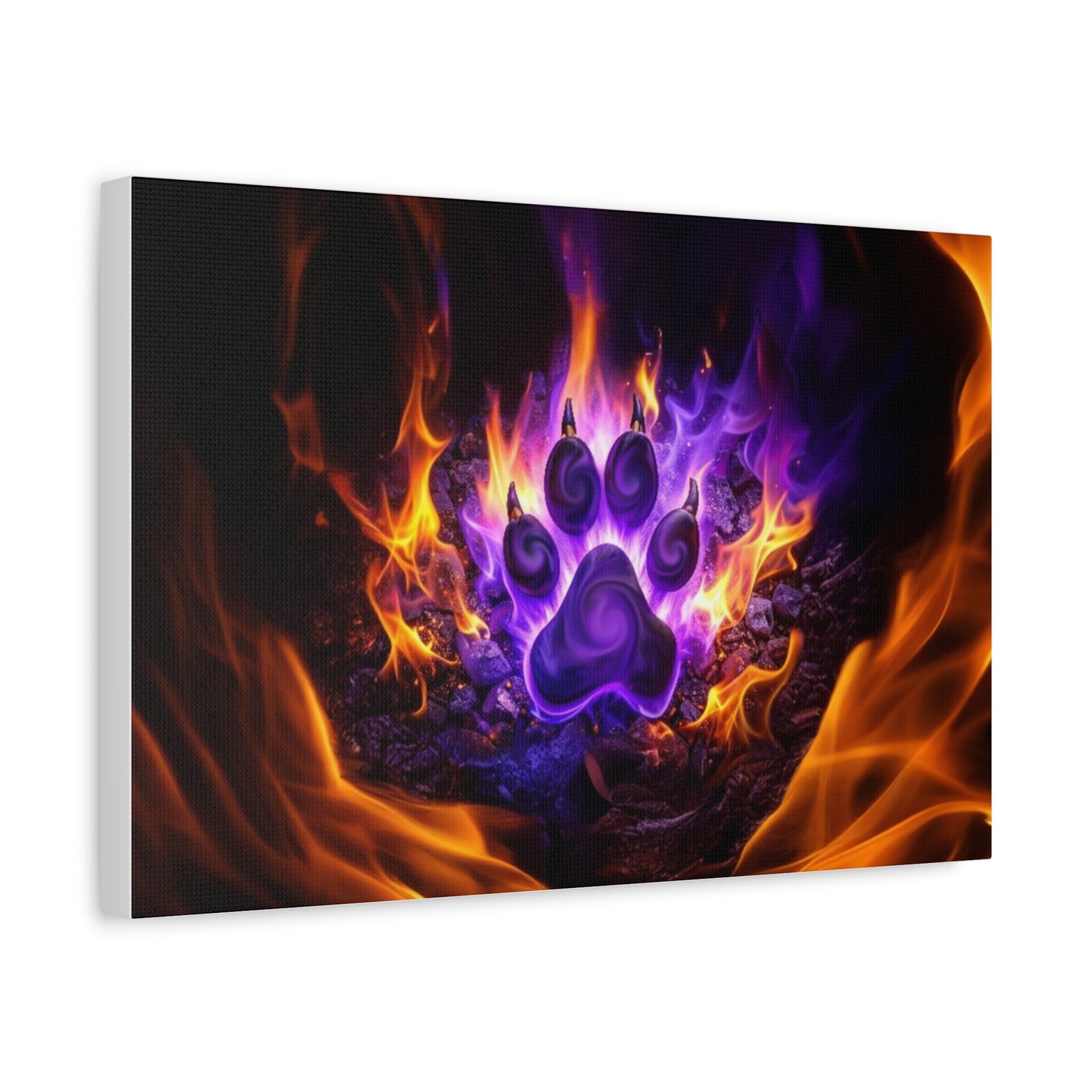 Flaming Paw Canvas
