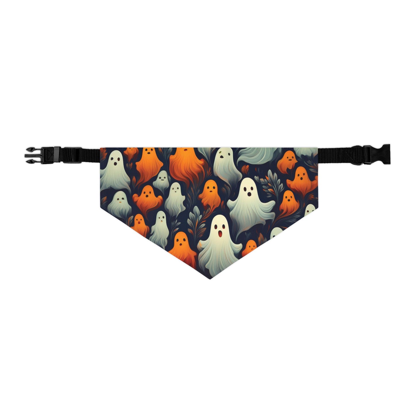 Halloween Pet Bandana Collar - Fun Ghost Design