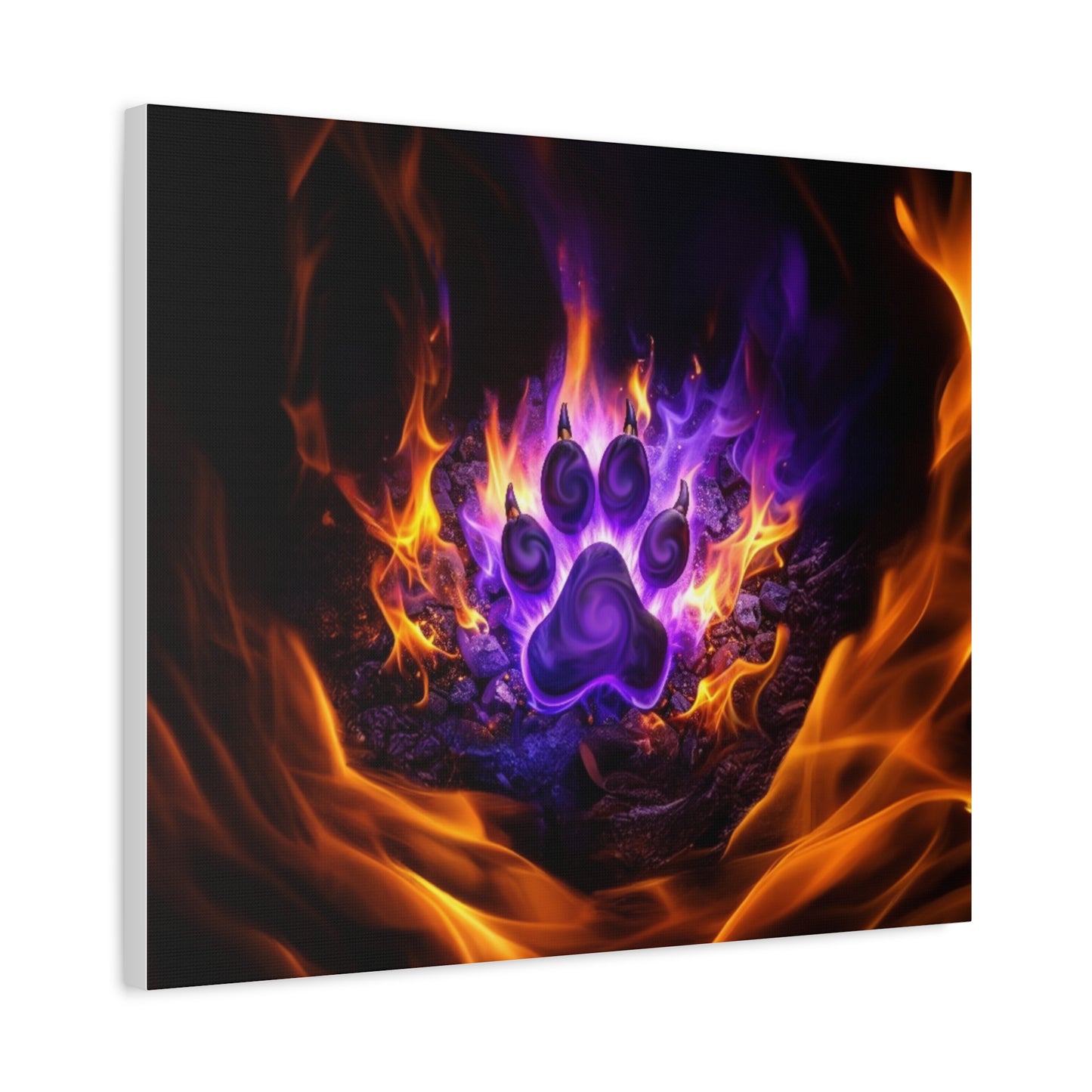Flaming Paw Canvas