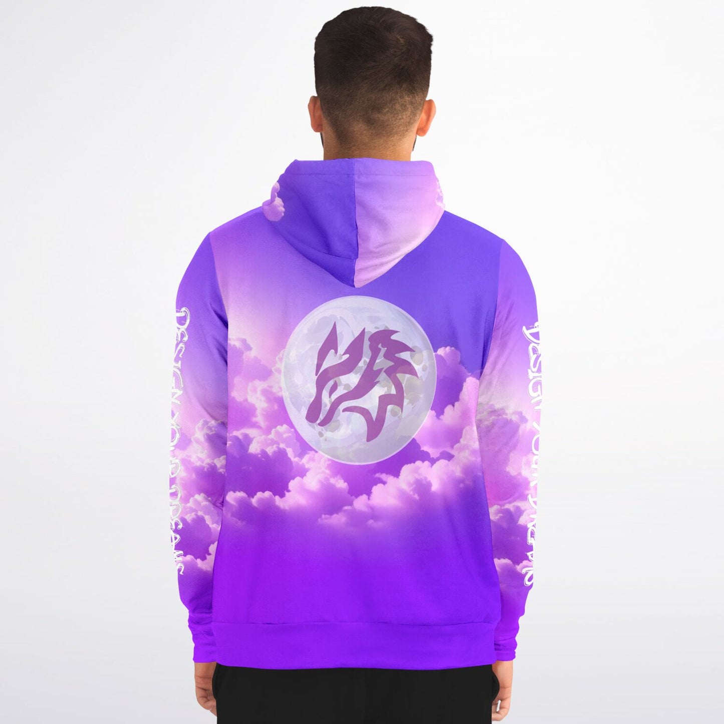 Design Your Dreams - Purple and White Zip up Hoodie