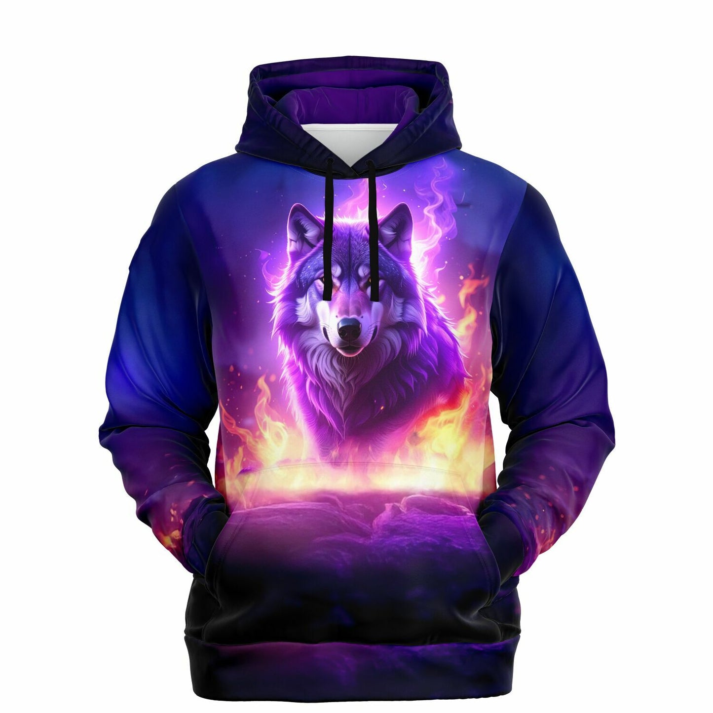 Purple wolf - Athletic Hoodie