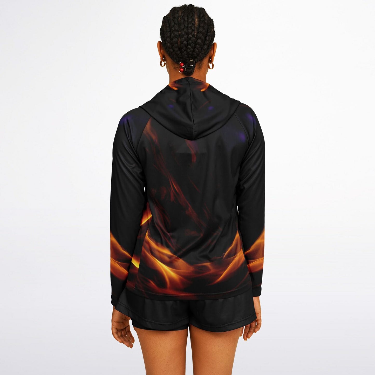 Women's Long Sleeve Hooded Performance Shirt - AOP