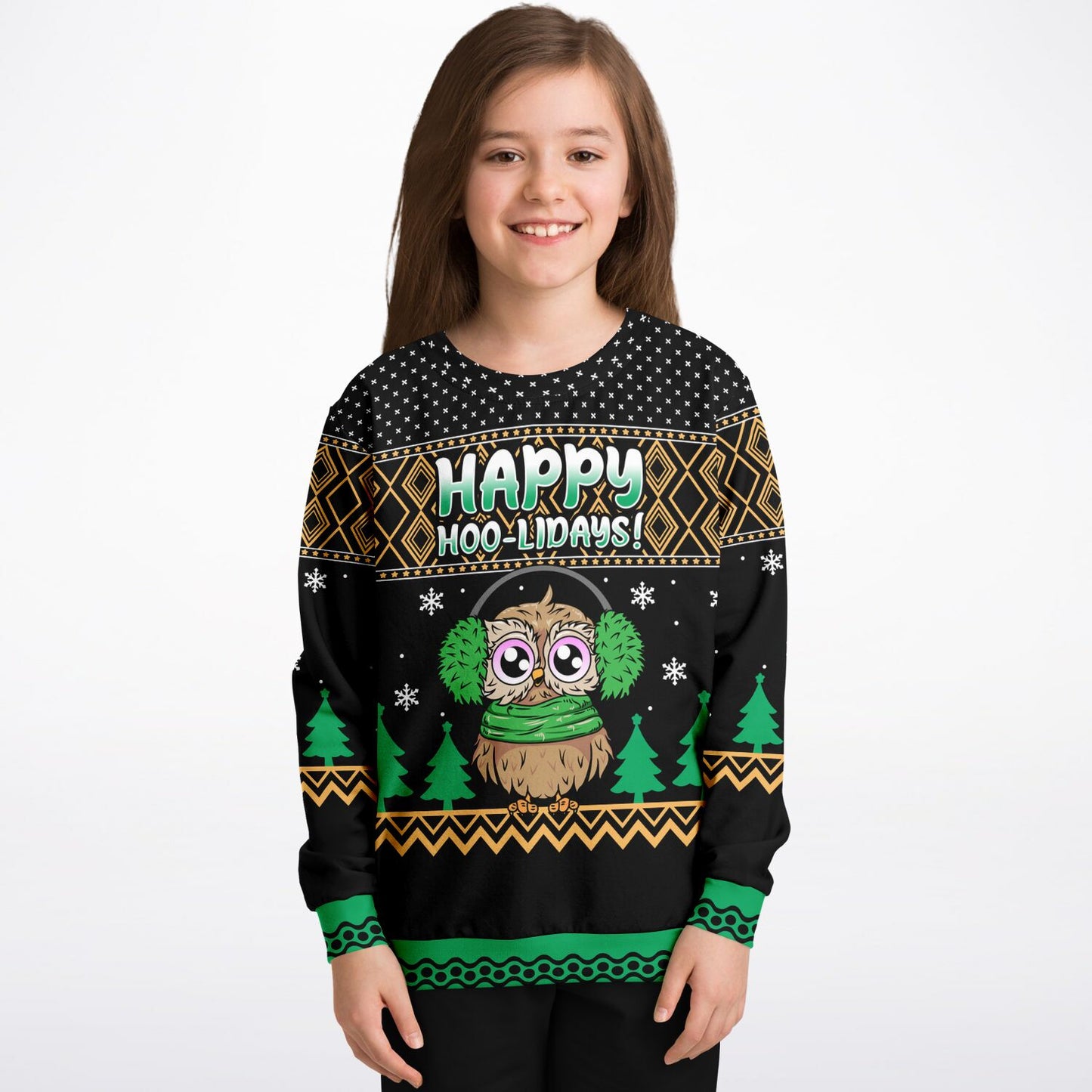 Happy Hoo-lidays kids christmas sweatshirt