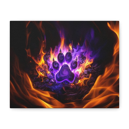 Flaming Paw Canvas