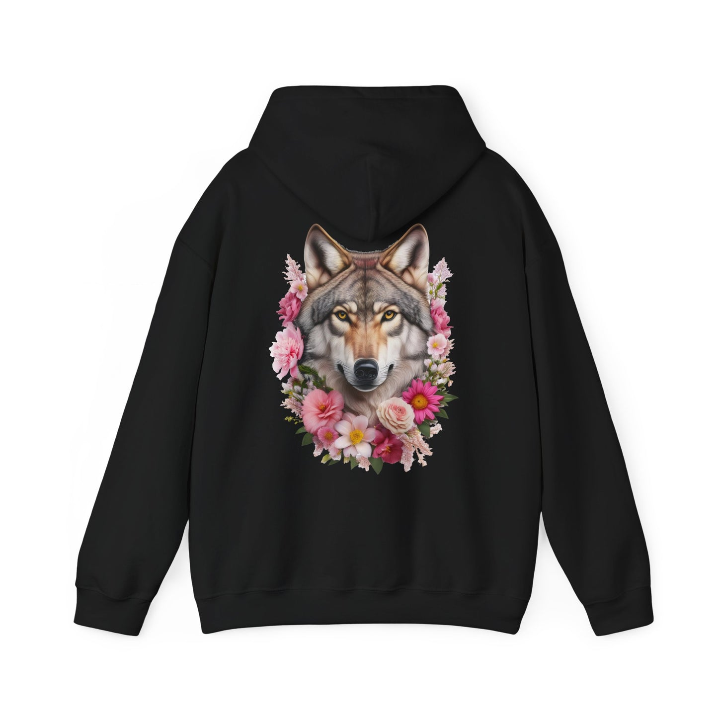 Flower Wolf Hooded Sweatshirt