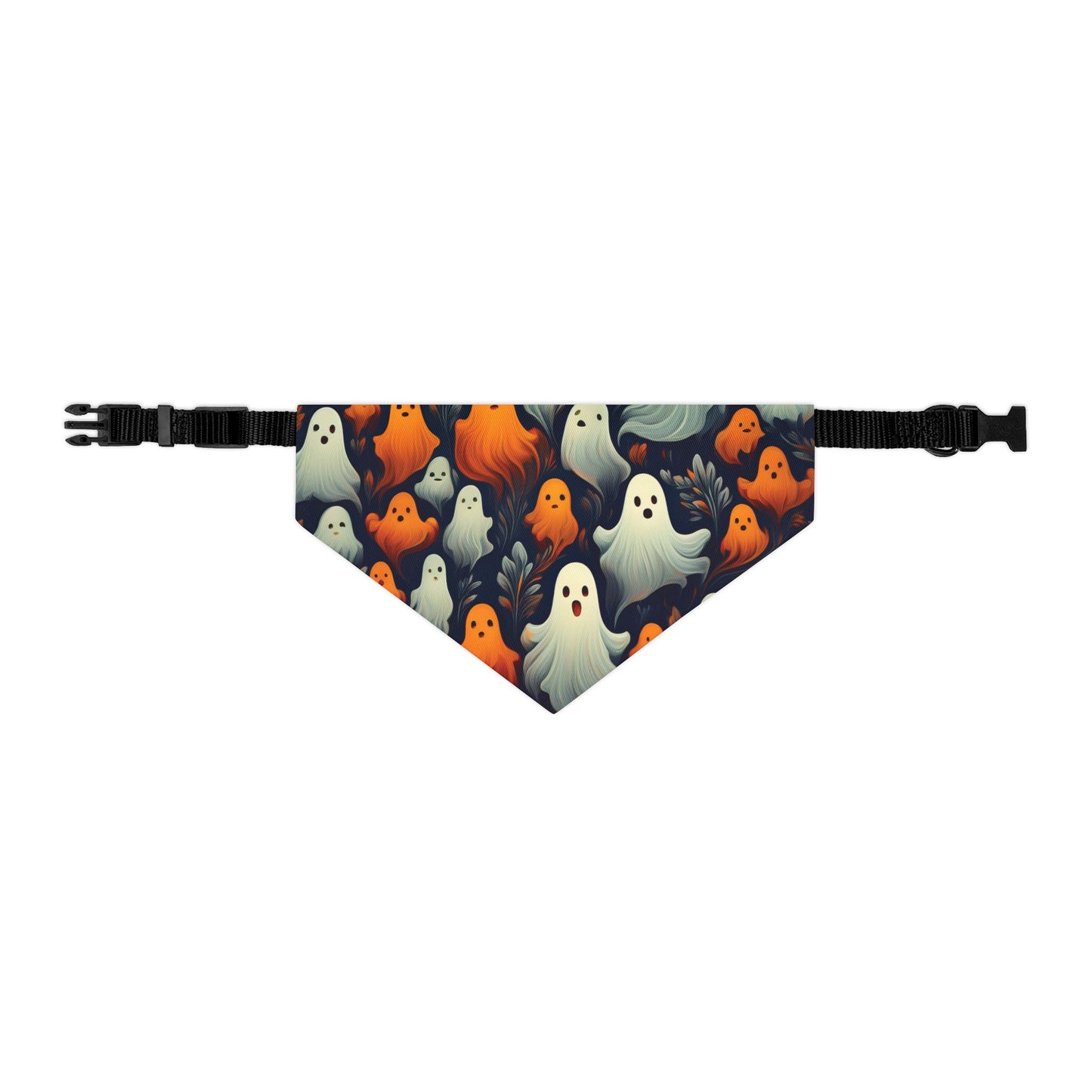 Halloween Pet Bandana Collar - Fun Ghost Design