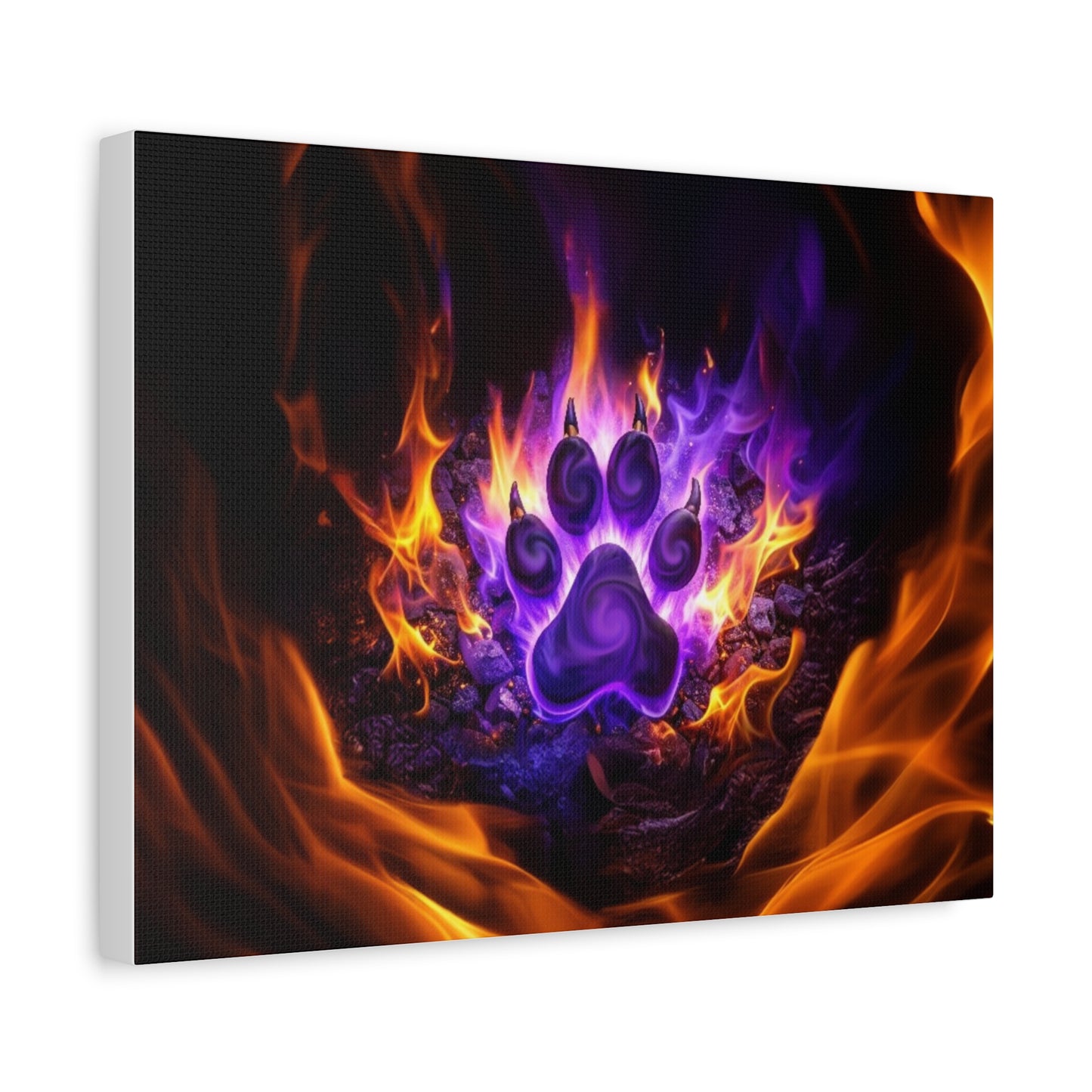 Flaming Paw Canvas