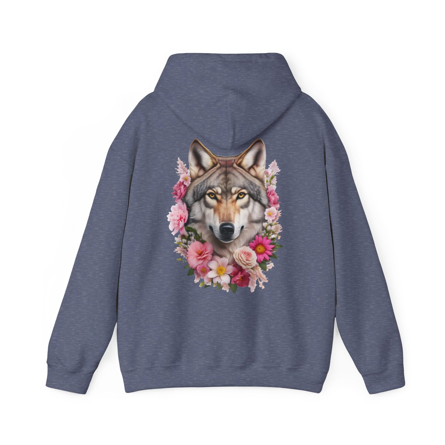 Flower Wolf Hooded Sweatshirt