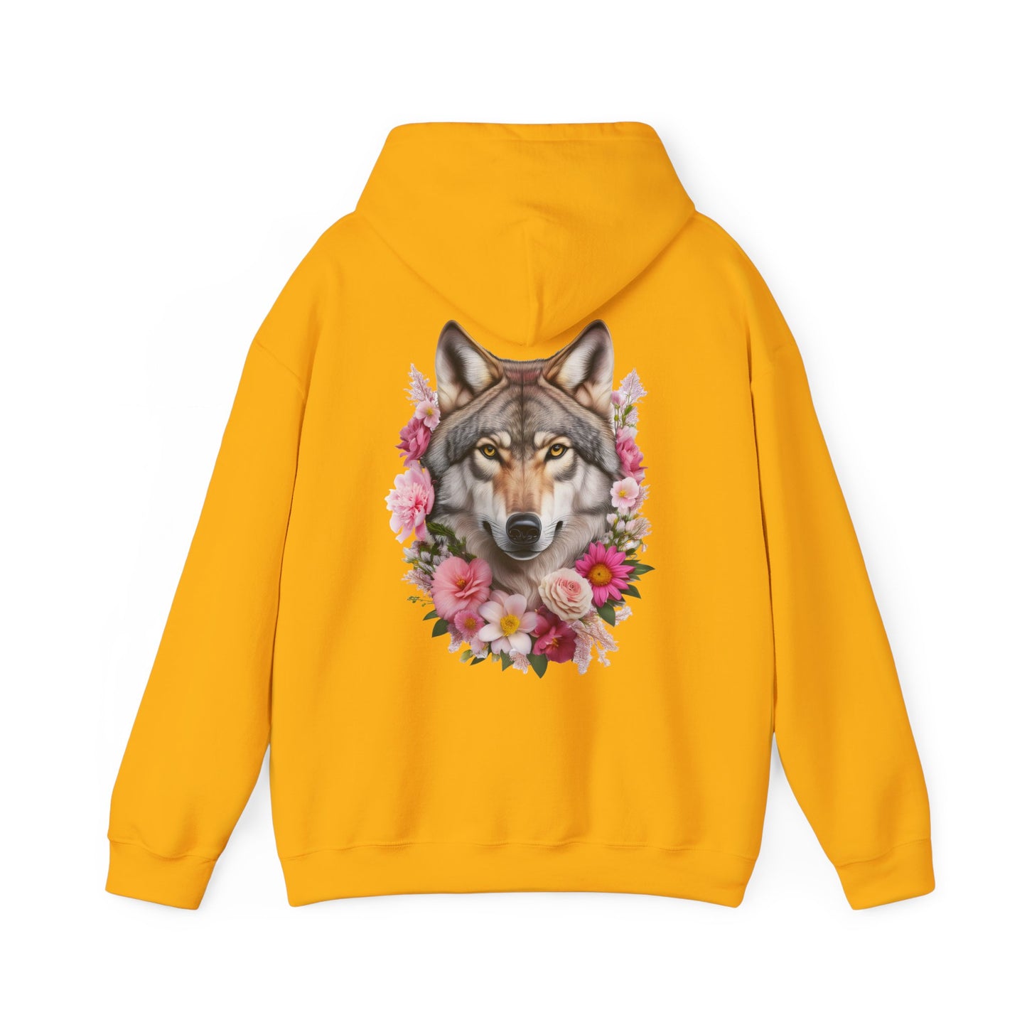 Flower Wolf Hooded Sweatshirt