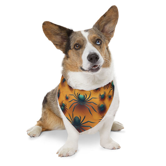 Halloween Pet Bandana Collar - Creepy Spider Design