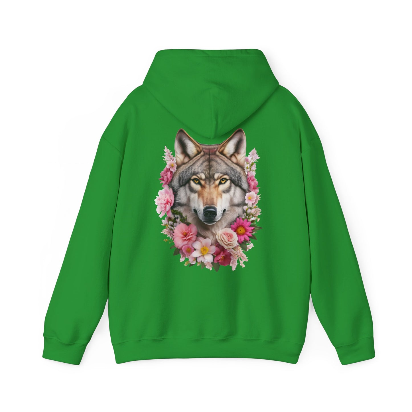 Flower Wolf Hooded Sweatshirt