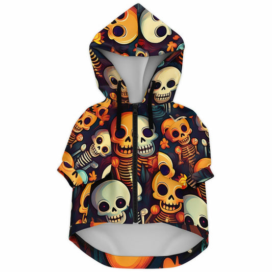 Halloween Dog Zip-Up Hoodie - Skeleton