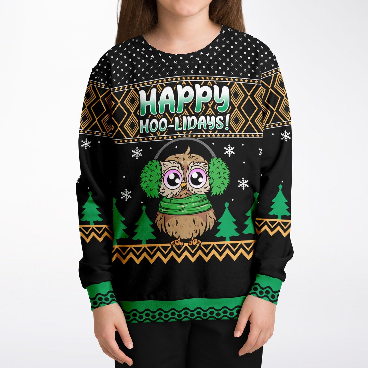 Happy Hoo-lidays kids christmas sweatshirt
