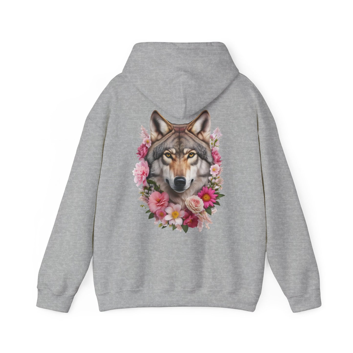 Flower Wolf Hooded Sweatshirt