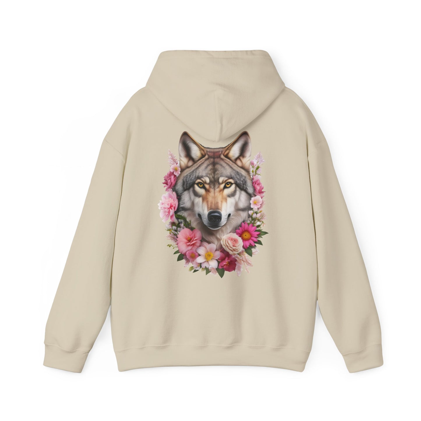 Flower Wolf Hooded Sweatshirt
