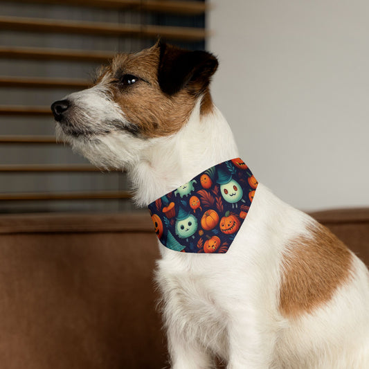 Halloween Pet Bandana Collar - Cute Creatures Design