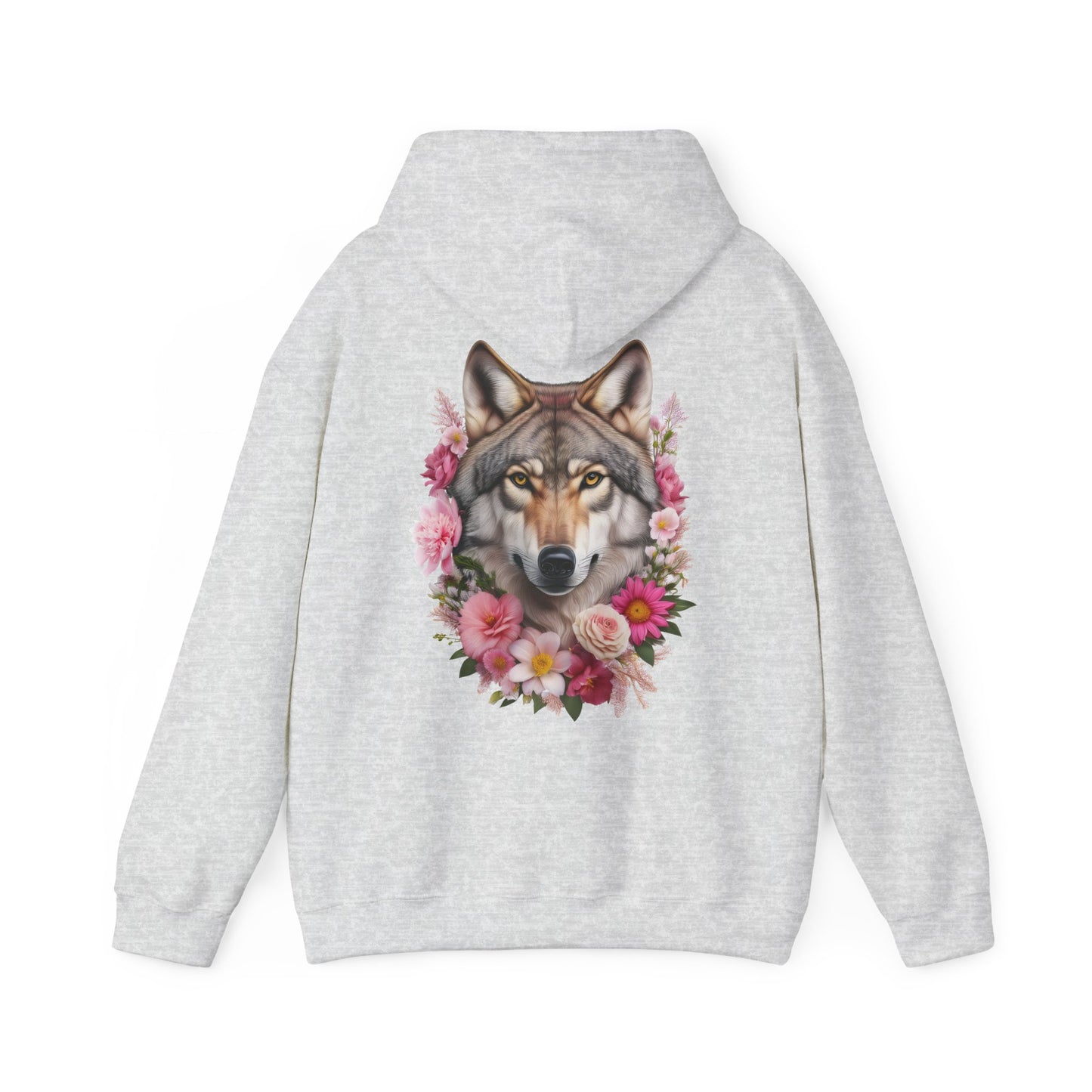 Flower Wolf Hooded Sweatshirt