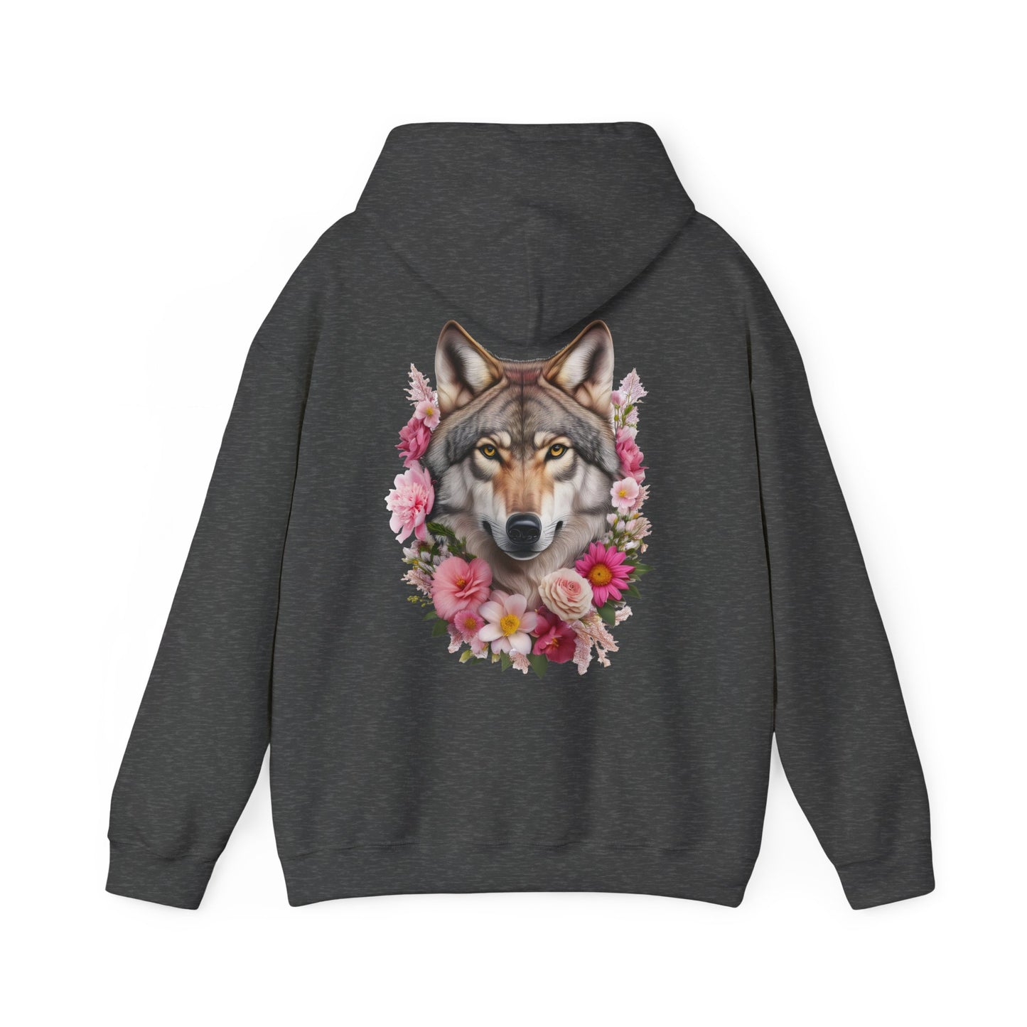 Flower Wolf Hooded Sweatshirt