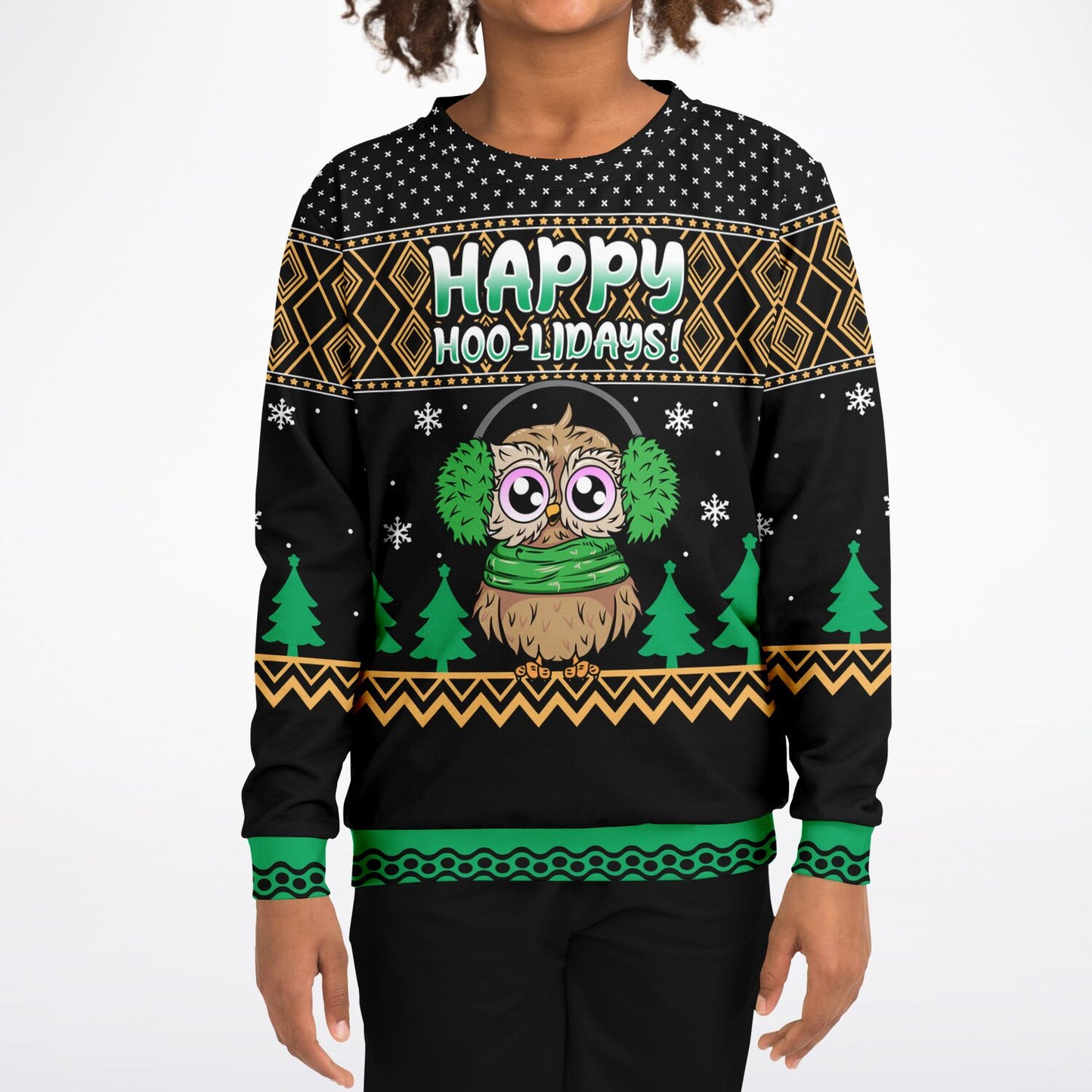Happy Hoo-lidays kids christmas sweatshirt