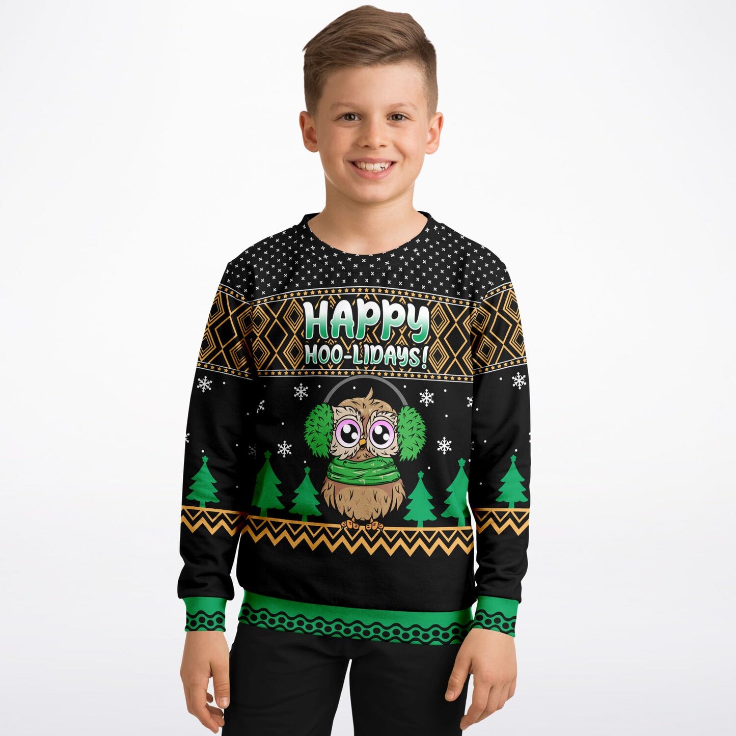 Happy Hoo-lidays kids christmas sweatshirt